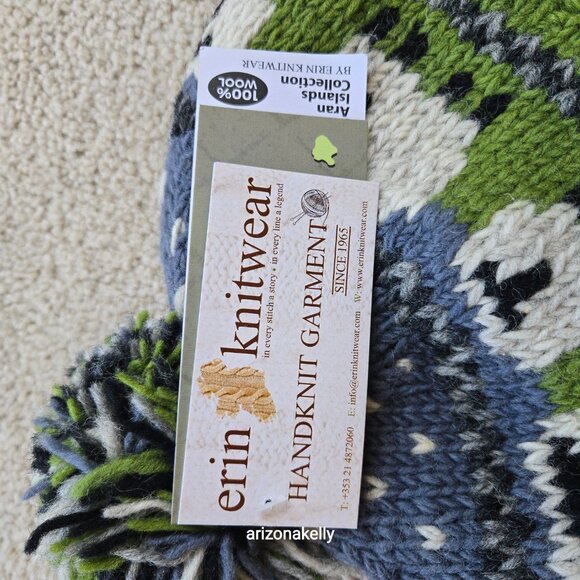 NWT Wool Sheep Pom Knit Beanie With Fleece Lining - Picture 4 of 6